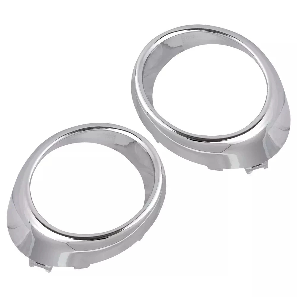 Front Fog Light Chrome Molding Trim, Left & Right Fog Lamp Frame for Infiniti G25 G35 G37 Q70, 62257-1MS2A 62256-1MS2A