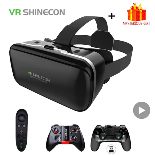 Imagen 1 del producto Shinecon-Gafas de realidad Virtual 3 D 3d, casco para iPhone, Android, teléfono inteligente, lente Viar, 6,0