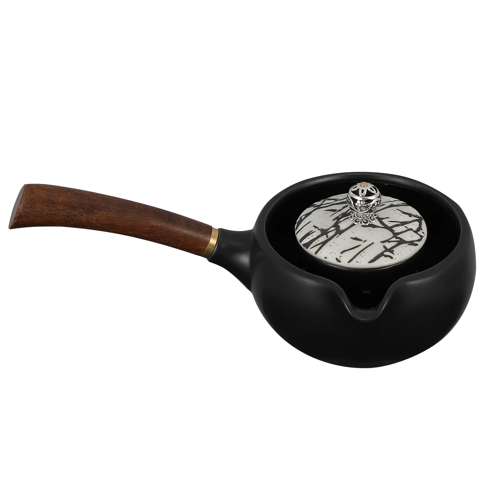 

1Pcs Ceramic Tea Kettle Household Water Kettle Practical Teapot Fast Boiling Comfortable Handle for Home Office