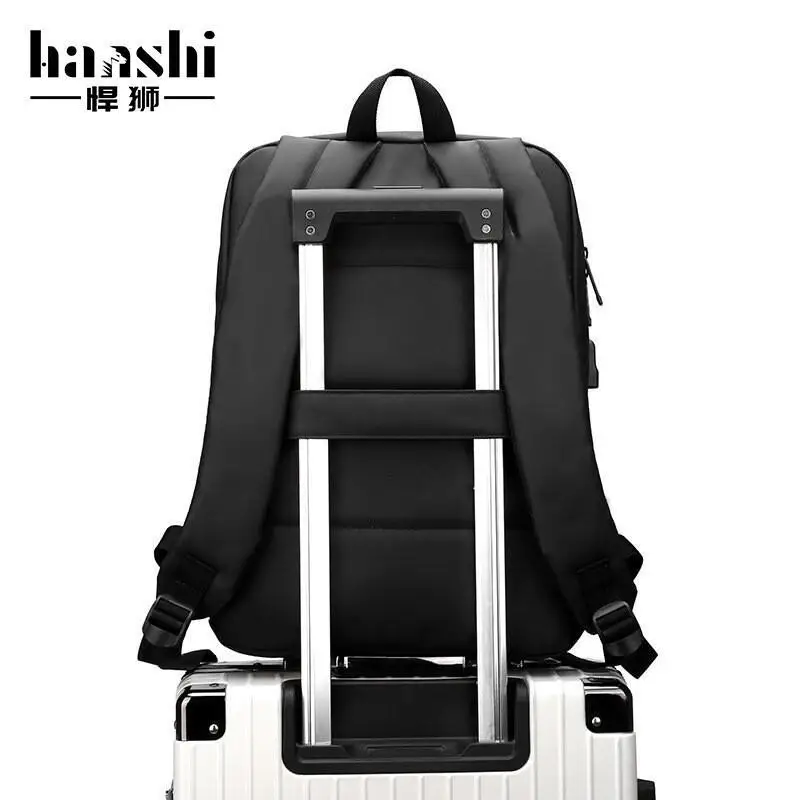 أزياء الأعمال الكمبيوتر الجديدة عارضة الجلود سعة كبيرة متعددة الوظائف على ظهره للماء حقيبة الأمتعة مقاومة للاهتراء #4