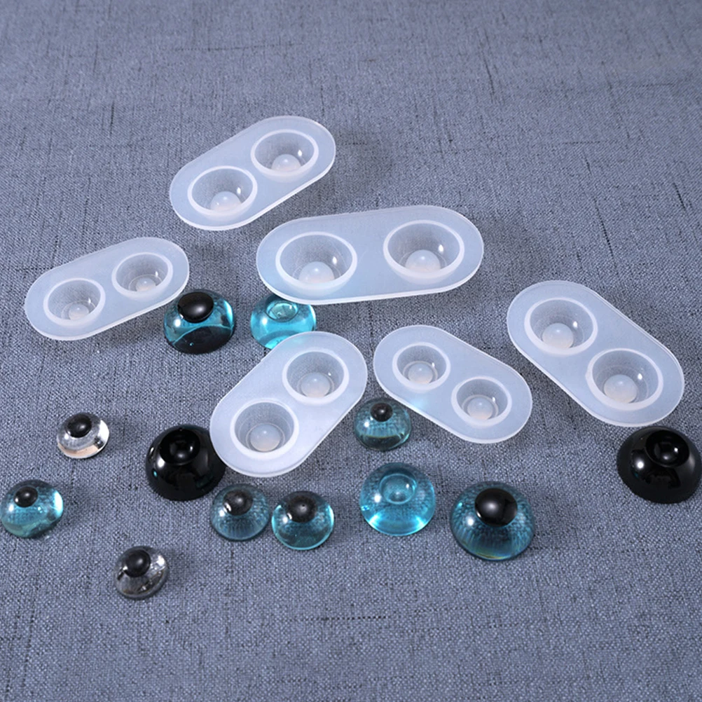 

6 Pcs Silicon Crystal Glue Eye Mold Diy Silicone Molds Epoxy for White Eyeball