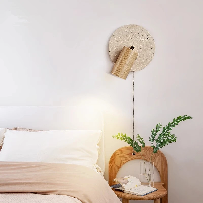 Bedroom Wall Lamp with Ancient Style, Study Room Wall with Switch, Rotatable Master Bedroom, Bedside Reading Light