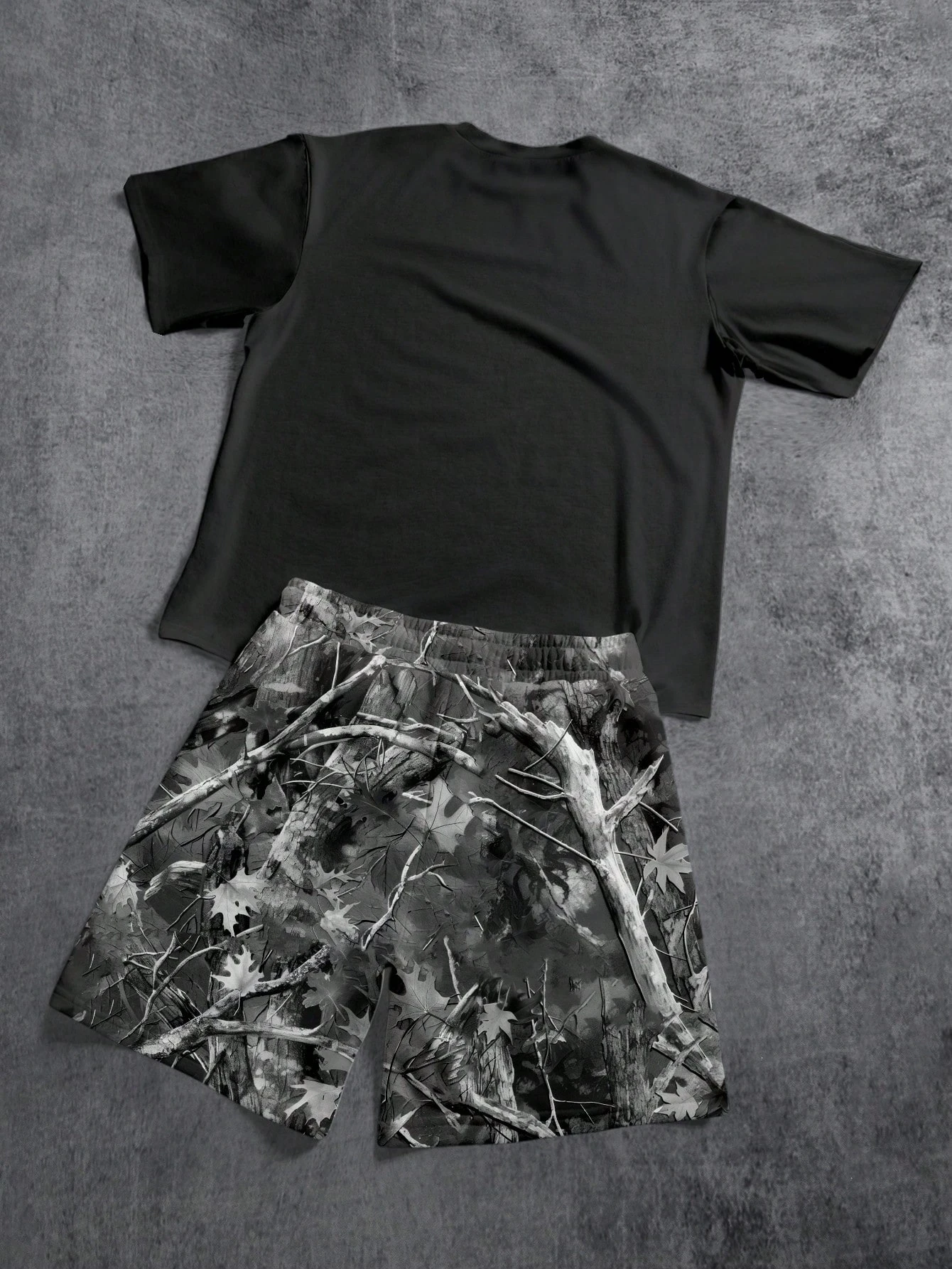 2026 New Halo Figure Money Graphic T-shirt Camo Script Shorts Two Piece Set Elastic Drawstring Hip Hop Streetwear Outfit kids