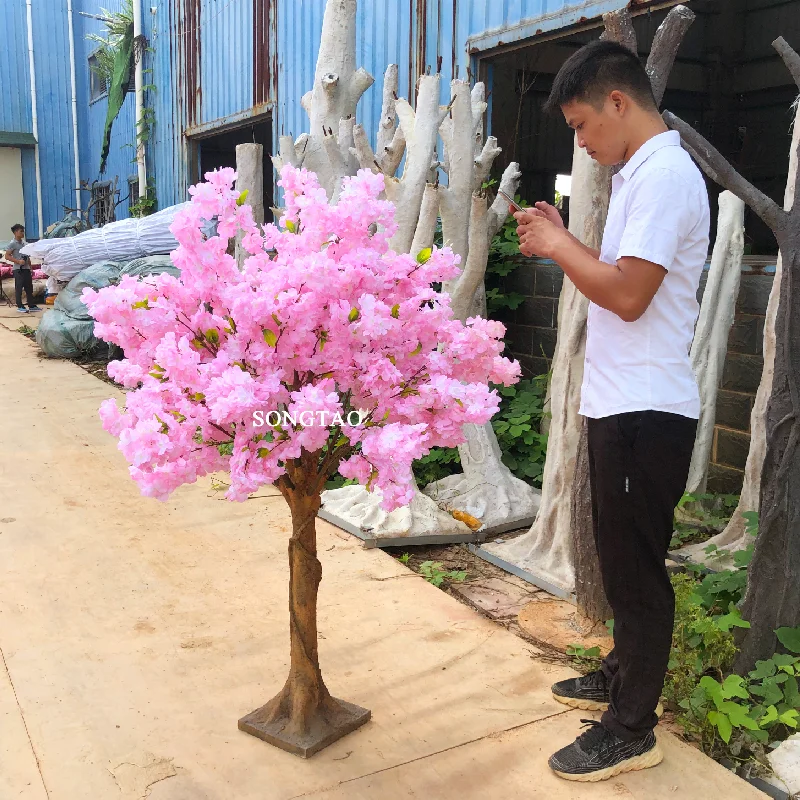 custom.songtao large cherry flower tree Indoor And Outdoor Decorative Simulation Cherry blossom trees