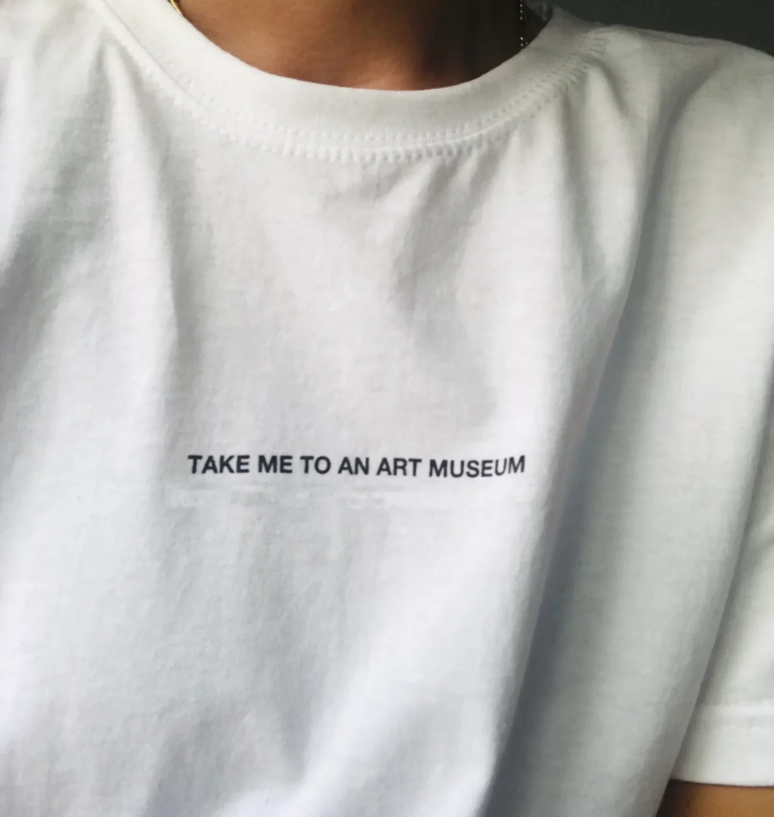 Take Me To Art Museum Letter Print Top Tee Summer Fashion Unisex Women Tshirt Short Sleeve Cotton Clothing