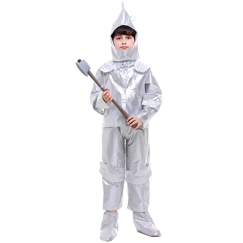 Halloween Tin Man Cosplay srebrzyste ubrania