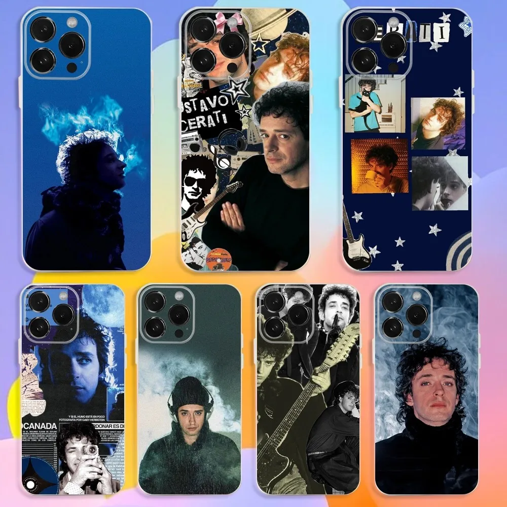 

Gustavo Cerati Soda Stereo Phone Case For iPhone 16,15,14,13,12,11 Pro,Max,Plus,X,XS,XR,SE,Mini Transparent Silicone Soft