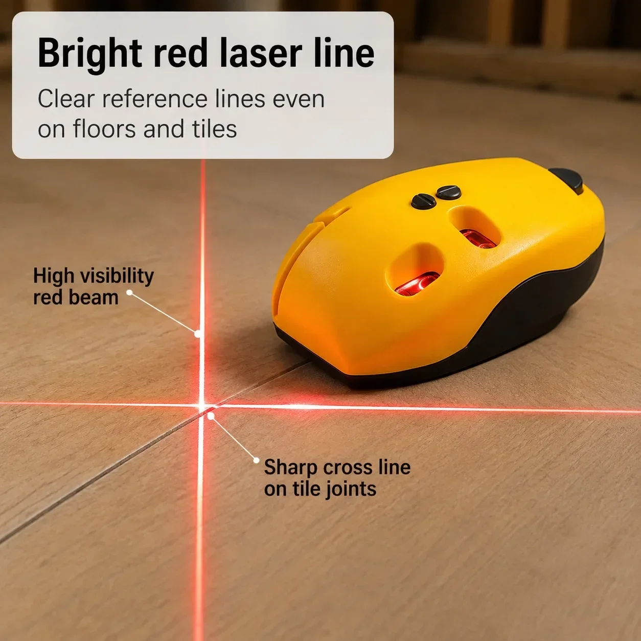 High Precision 90 Degree Laser Line Marker Infrared Right Angle Level for Builders DIYers Tile Wall Mounting