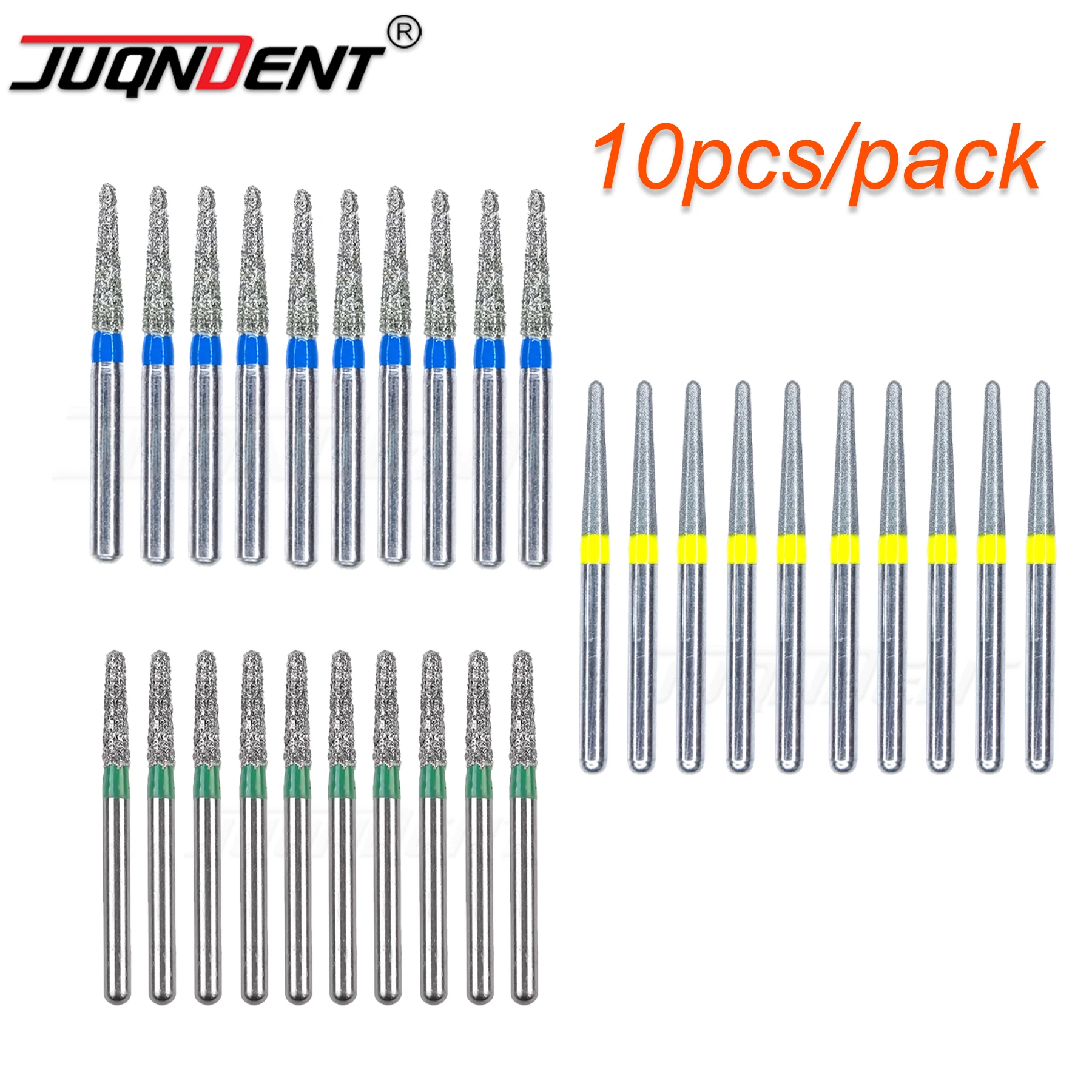 TR Type Dental Diamond Burs High Speed Bur FG Dentistry Drills Strawberries Taper Round End Dia.1.6mm Dentist Tools 10pcs/pack view 6