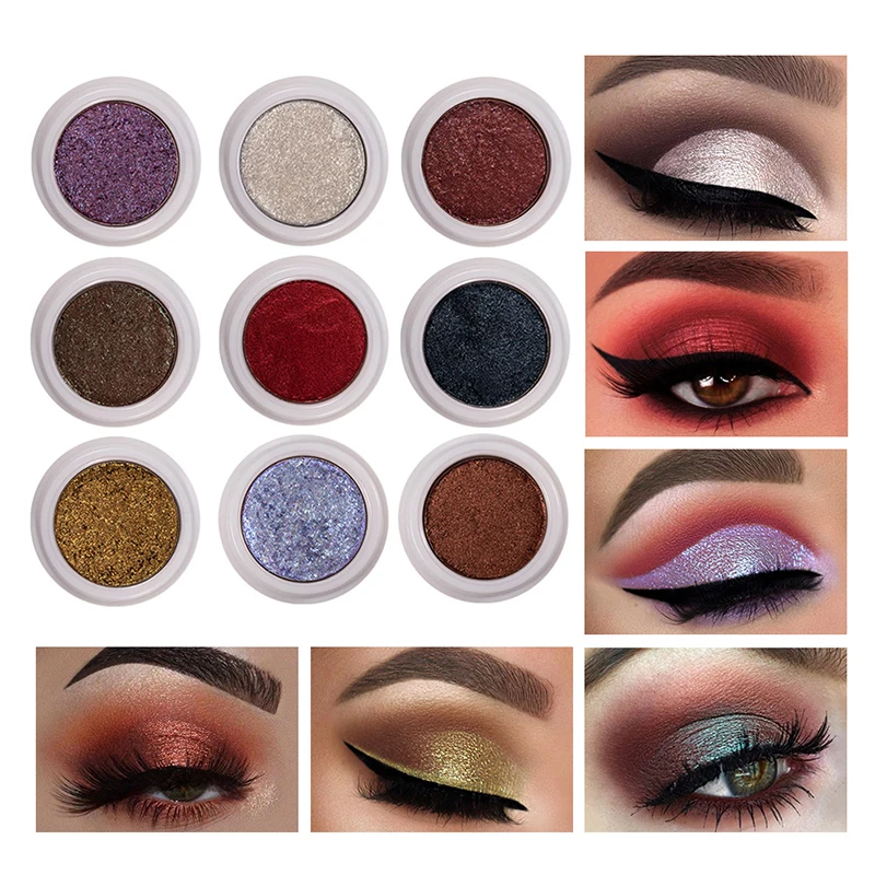 Mini paleta de sombra de ojos camaleón óptico, sombra de ojos con brillo prensado, paleta de maquillaje de sombra de ojos de neón, maquillaje de ojos para Festival de escenario