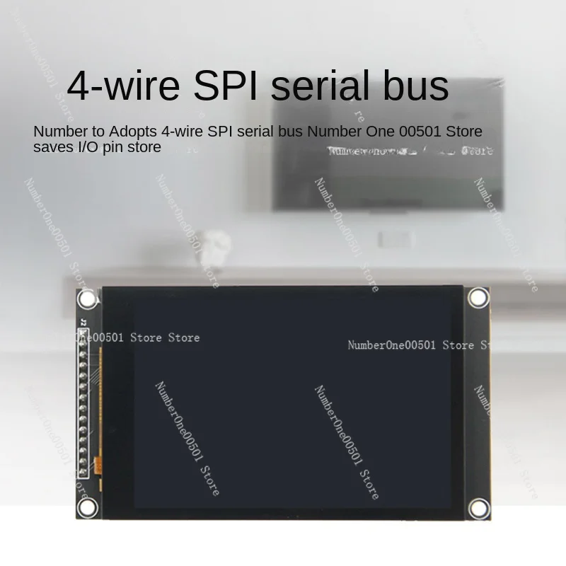 3.5-Inch TFT Display IPs Full-View LCD Screen SPI Serial Port St7796u Drive Capacitive Touch Screen