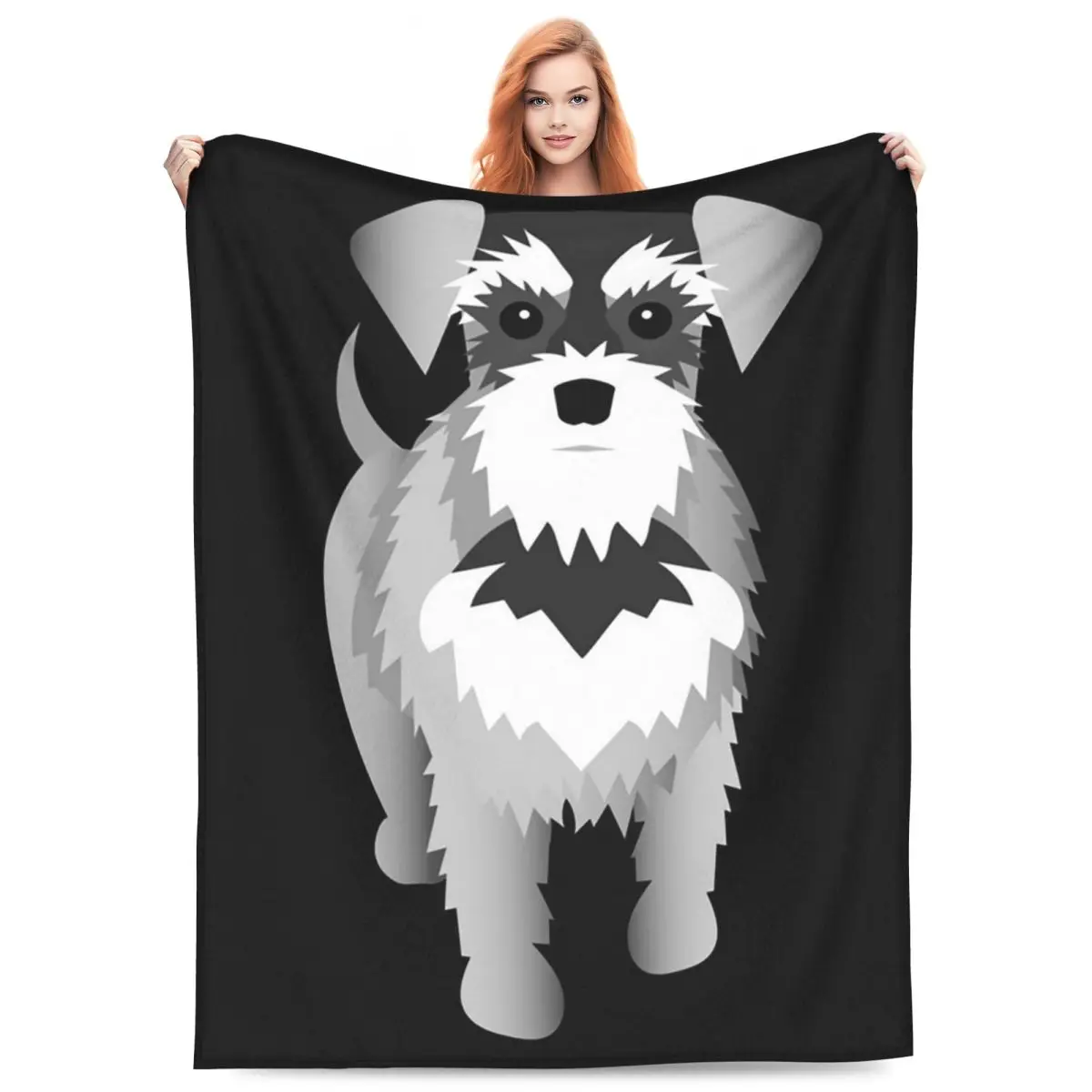 

Милые одеяла с шнауцерами, фланелевое одеяло для дивана, пледы для дома, спальни, офиса, покрывала, одеяла