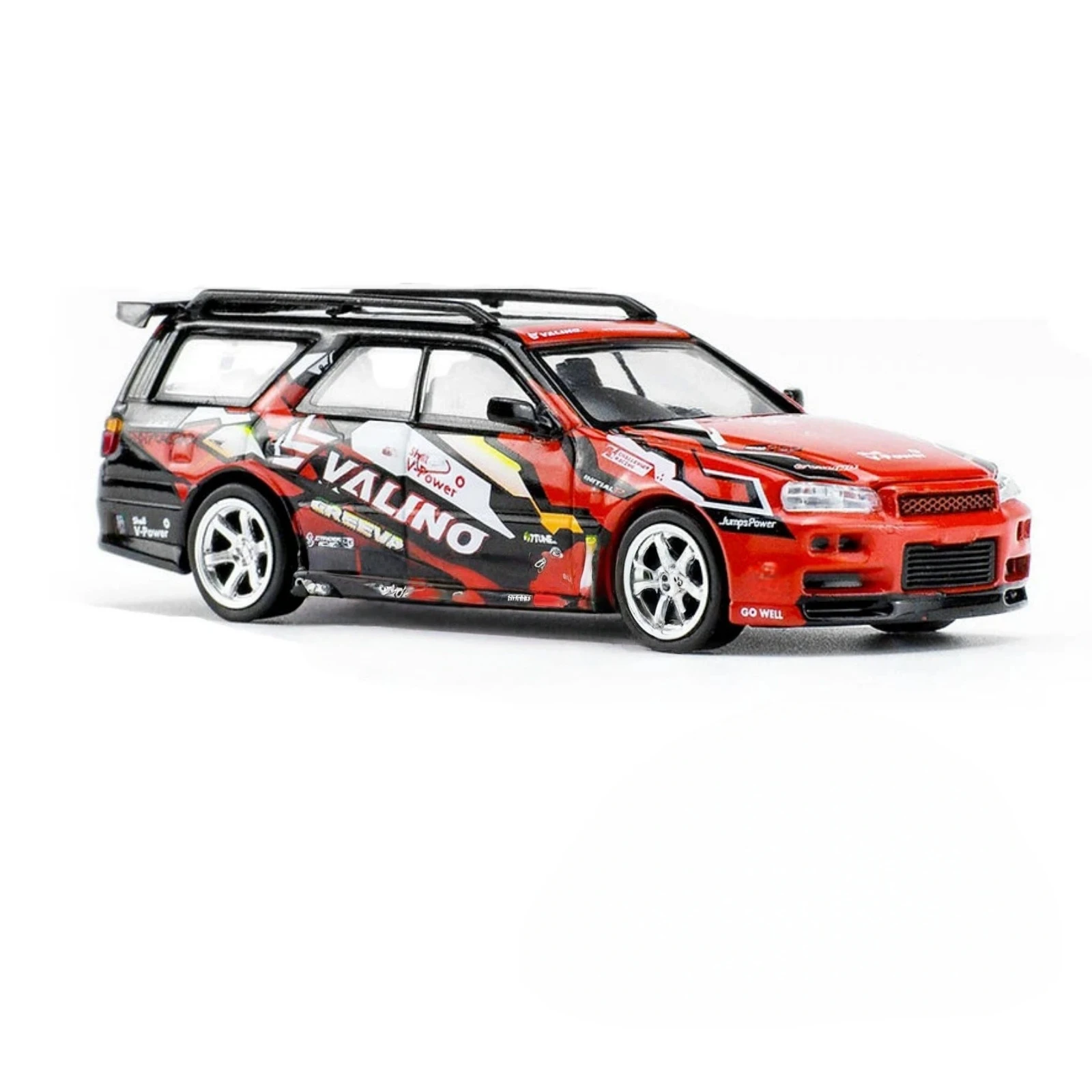 TC534 1/10 Scale R34 Stagea Wagon RC Drift Car Polycarbonate Clear Body Shell with Decals (257mm Wheelbase/200mm Width)