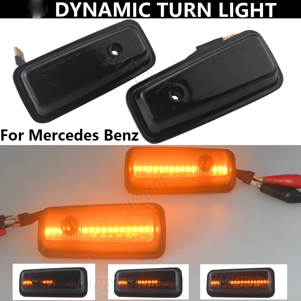 

New 2PCS LED Dynamic Turn Signal Side Marker Repeater Light For Mercedes Benz G Class W463 W461 G500 G550 G55 G63 G65 1986-2002