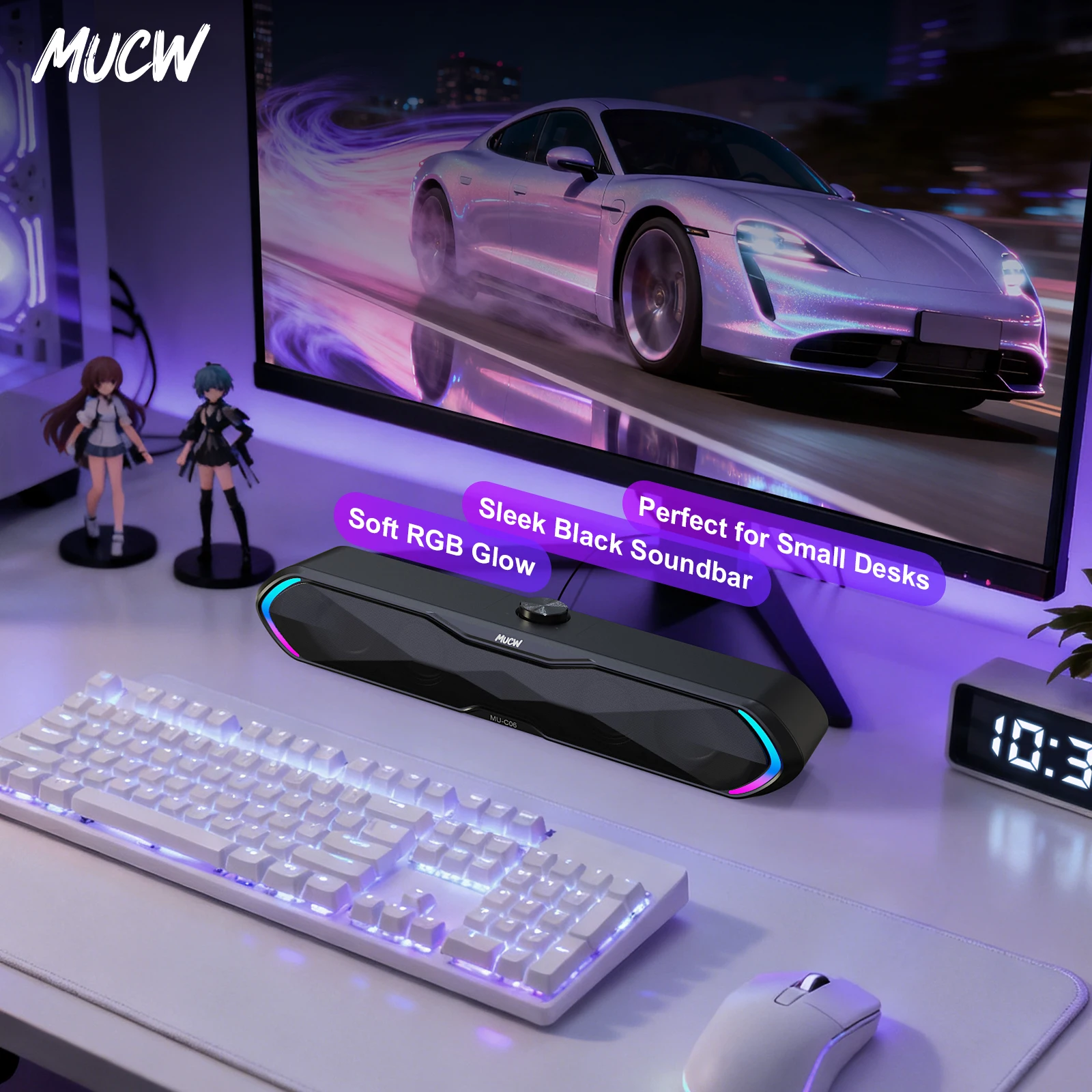 MUCW MU‑C06 PC-Soundbar RGB Ga – Rgb Computer Soundbar For Pc Bewertung und Preis