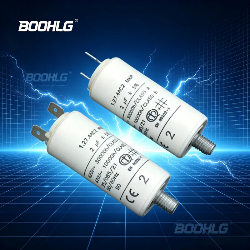 

1PCS 1.27.4AC2 MKP Capacitor 420V 2uF Fan Motor Start And Run Capacitor