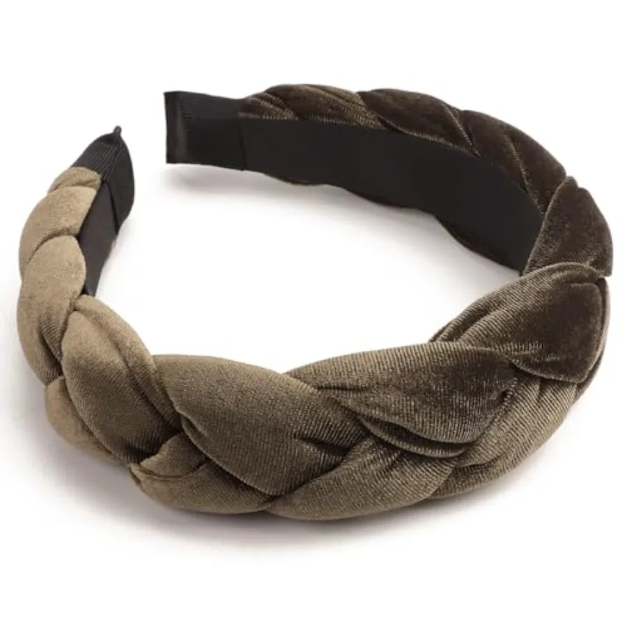 

Braided Headbands for Women Velvet Hair Hoop Elastic Criss Cross Hair Bands Accessories
