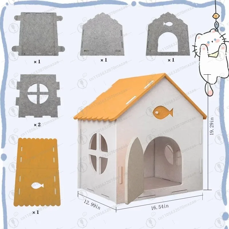 猫砂のスタイル！ 魚の形をした窓用猫ベッド、持ち運び可能で丈夫です。