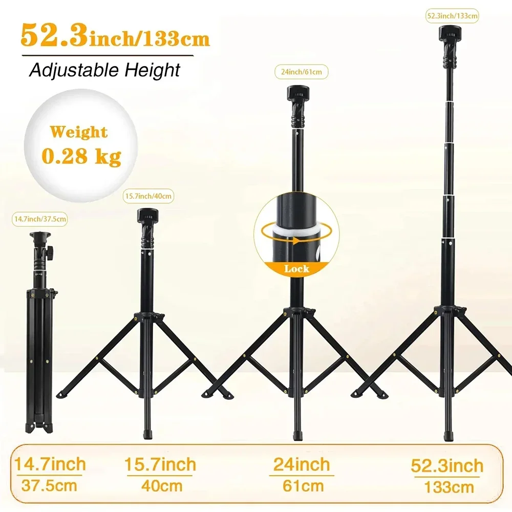 12-calowa 30-centymetrowa lampa pierścieniowa LED do selfie RGB Statyw do telefonu z wysuwaną podstawką 130 cm Światło fotograficzne do makijażu Live Youtube Video Lamp