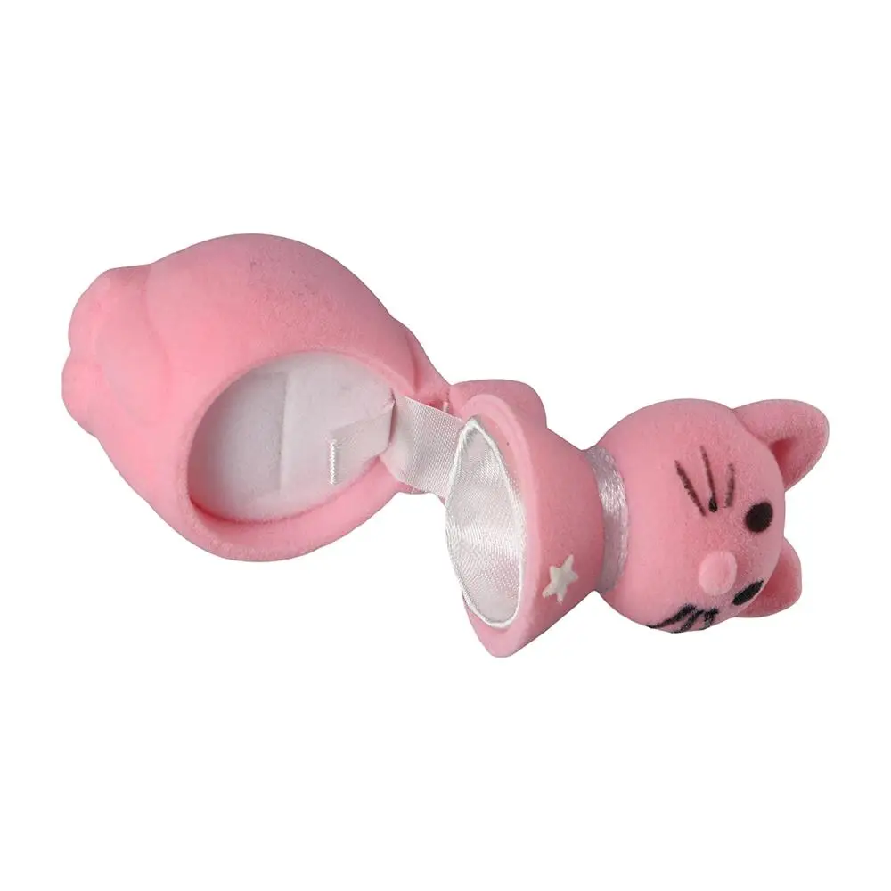 Cute Necklace Gift Cartoon Turtle Tortoise Cat Gift Boxes Jewelry Display Velvet Ring Box Storage Case