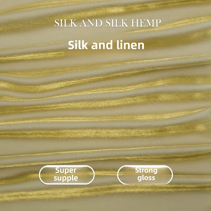 

Premium Designer Handmade Chartreuse Iridescent Rayon Ramie Satin Fabric Photography Backdrop DIY Dress Material