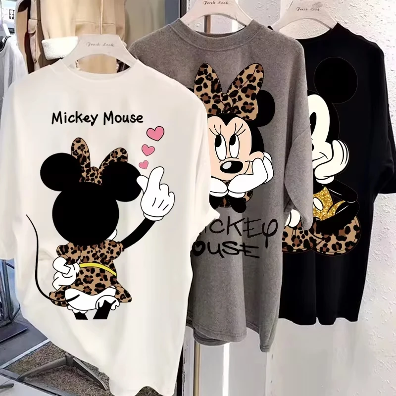 Kawaii Women's T-shirt Mickey Anime Y2k T-shirt Harajuku Oversized T-shirt Women's Fashion Streetwear Tops