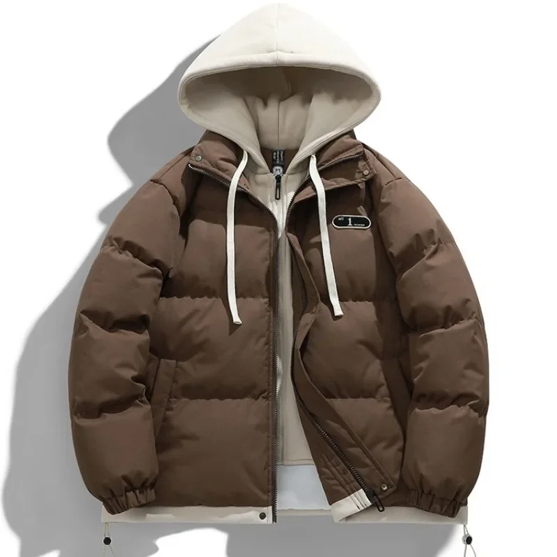 Men Hooded Thick Warm Colorful Bubble Coat Winter Jacket 2023 Mens Streetwear Hip Hop Parka Korean Black Clothes Puffer Jackets