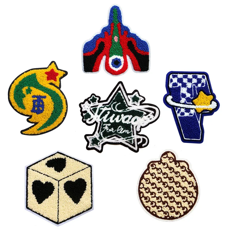 Fashion Mixed Color Towel Sewing Star Dice Airplane DIY Logo Decoration Badge Children's Clothing T-shirt Jacket