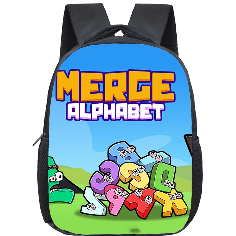 Alphabet Lore Backpack Boys Girls Kindergarten Bag Letter Cartoon Print Kids Backpacks Waterproof School Bags Childcare Bookbag