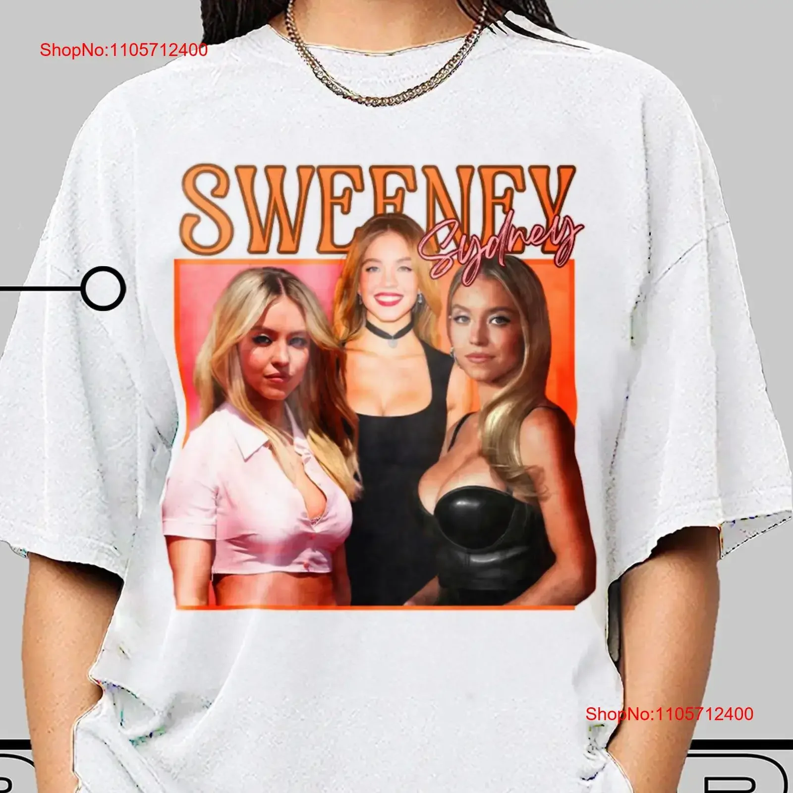 Sydney Sweeney T Shirt Vintage Fan Halloween Merch vintage Washed Unisex Breathable Soft fashion Casual Stretched Versatile