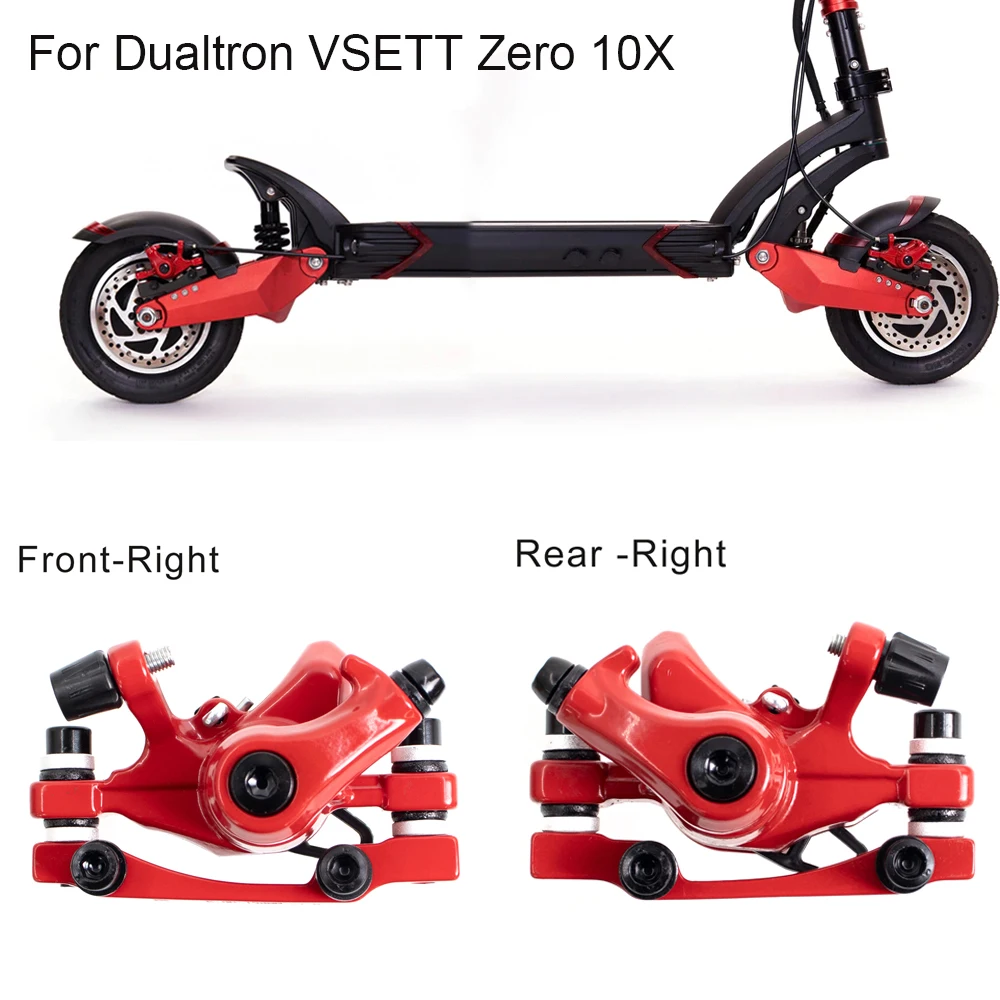Disc Brake Calipers Front & Rear Aluminum Alloy Contains Brake Pads For Dualtron for Vsett for Zero 10x Electric Scooter Parts