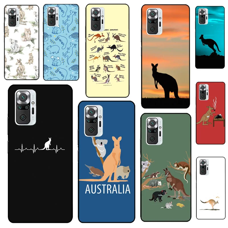 Cute Kangaroo Case For Xiaomi Redmi Note 13 9 10 11 12 14 Pro 9S 10S 11S 12S Redmi 14C 10C 12C 13C Cover