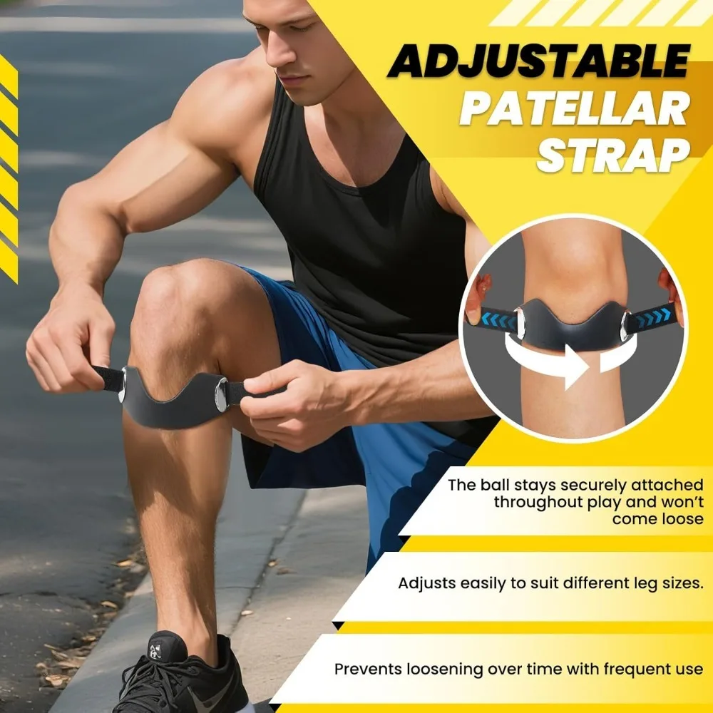 Verstellbarer, rutschfester Knieschoner mit Silikonband und 3D-Luftkissen für Sport – Detail 4