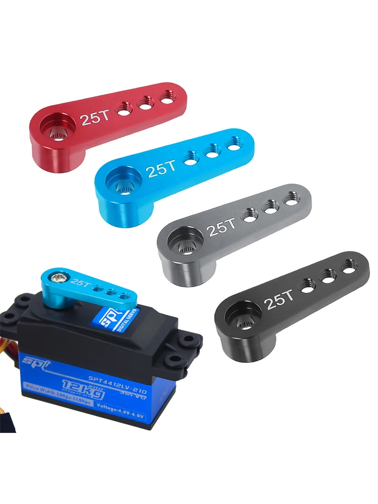 Klaxon de direction à bras Servo étendu en métal 25T M3, 3 trous pour 1/10 RC chenille TRX4 Axial SCX10 Tamiya Yikong HSP, pièces de servomoteurs