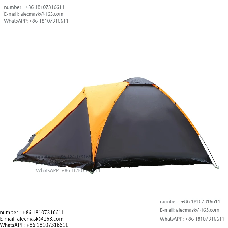 

Outdoor camping tent fiberglass pole extension tent double layer rainproof camping hiking mountaineering tent