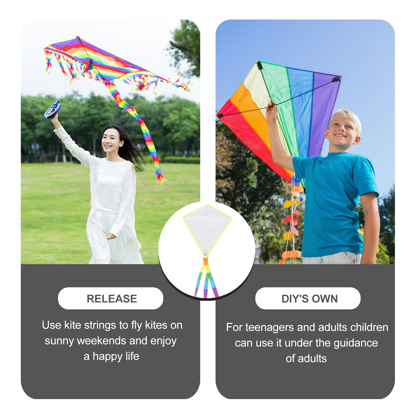 Plastic Kite Reel Winder Lijnhouder Outdoor Flying Tool voor kinderen Volwassenen Beginners Lichtgewicht draagbare accessoires