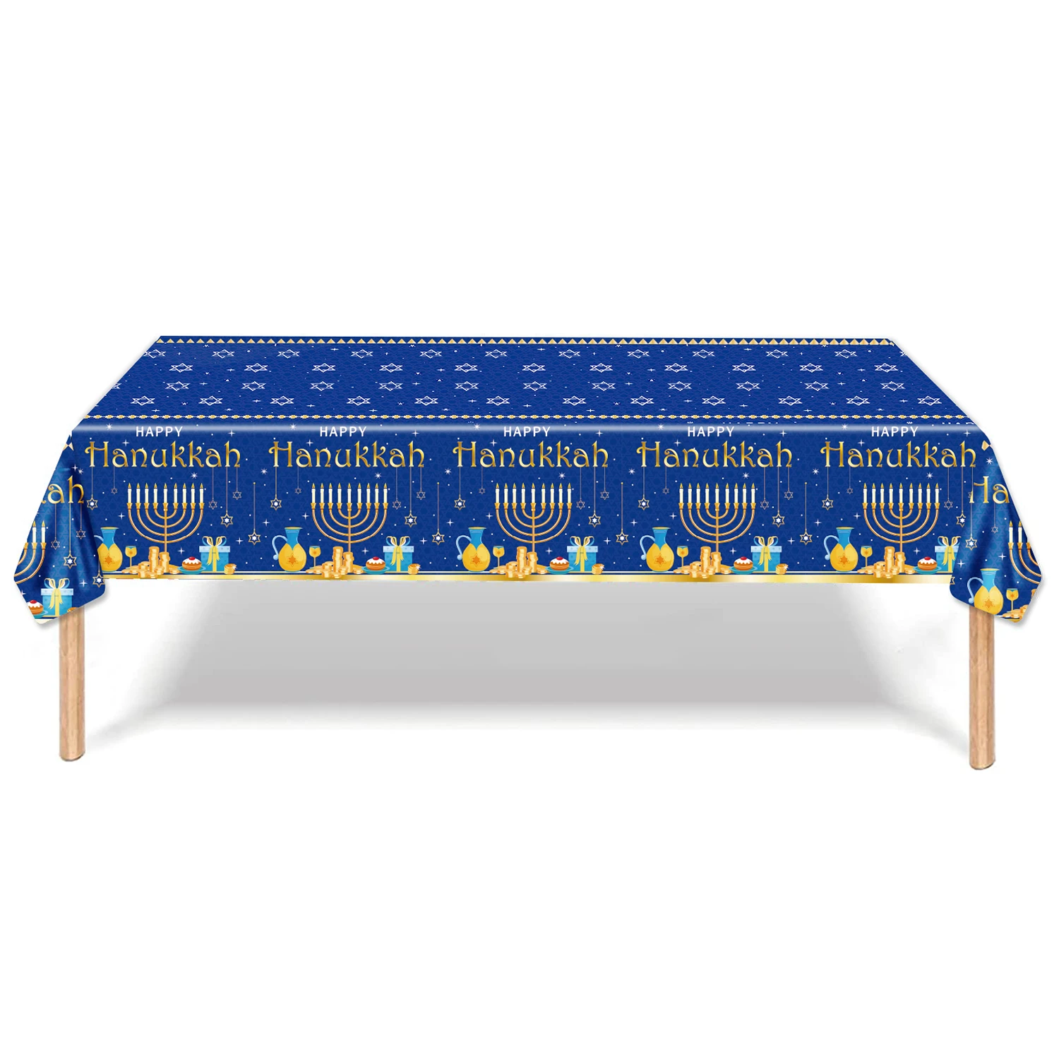 لافتة بالون هانوكا اليهودية ، أدوات المائدة القابل للتصرف ، كوب ، لوحة ، المناديل ، زينة حفلة مهرجان سعيد ، لوازم راية