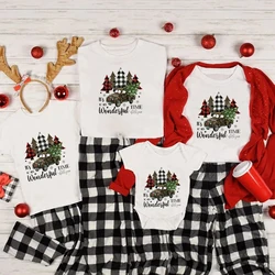 2023 New Year's Clothes Christmas Family Pajamas Set Mother Father Kids Matching Outfits Baby Romper Soft Sleepwear Family Look