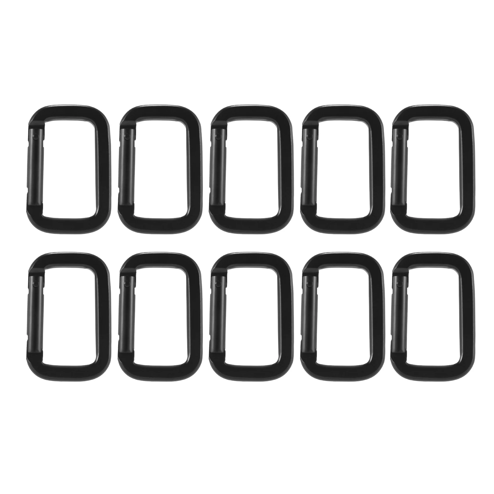 ABRT-Mountaineering Button D Shape Spring Buckle Multifunctional Square Carabiner Aluminum Backpack Buckle Hiking Key Ring