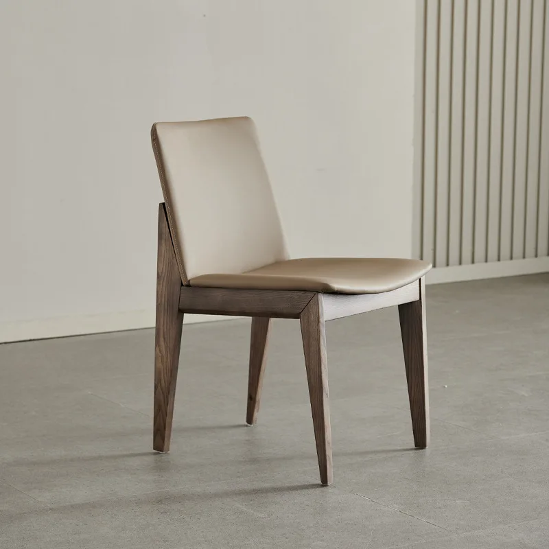 

Заводской обеденный стул из цельного дерева, простой президентский стул для отдыха, ресторан, спальня, стул со скосом, задний офис, дом