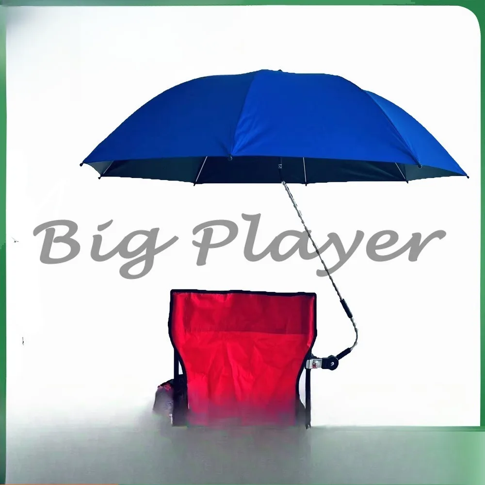 New Portable Camping Beach Chair Parasol Detachable Folding Chair Clamp Umbrella Fishing Chair Outdoor Sun Umbrella