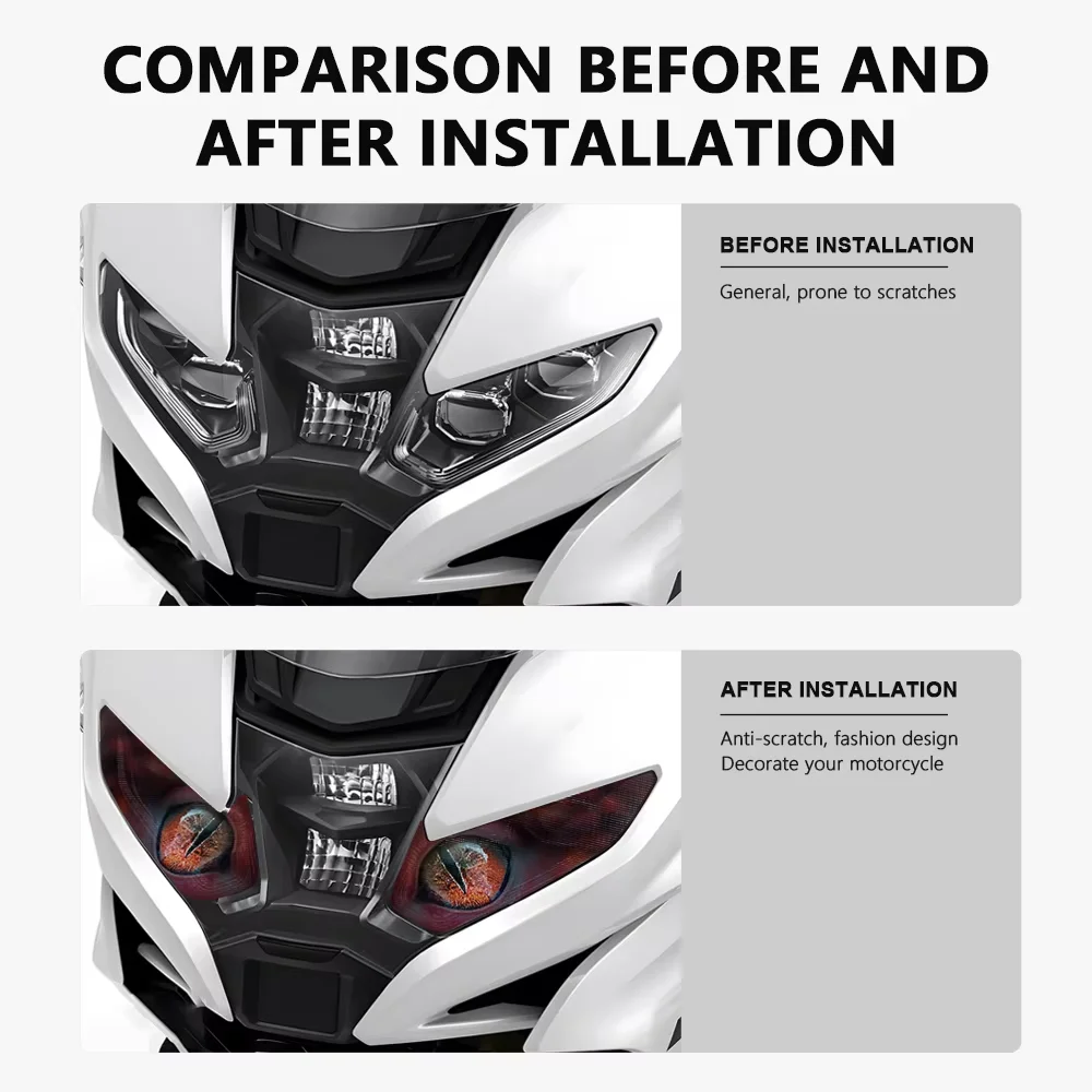 Motorcycle Headlight Sticker Headlamp Protective Stickers  For BMW R1250RT R 1250 RT 2021-2025 Waterproof Cool DecalsAccessories