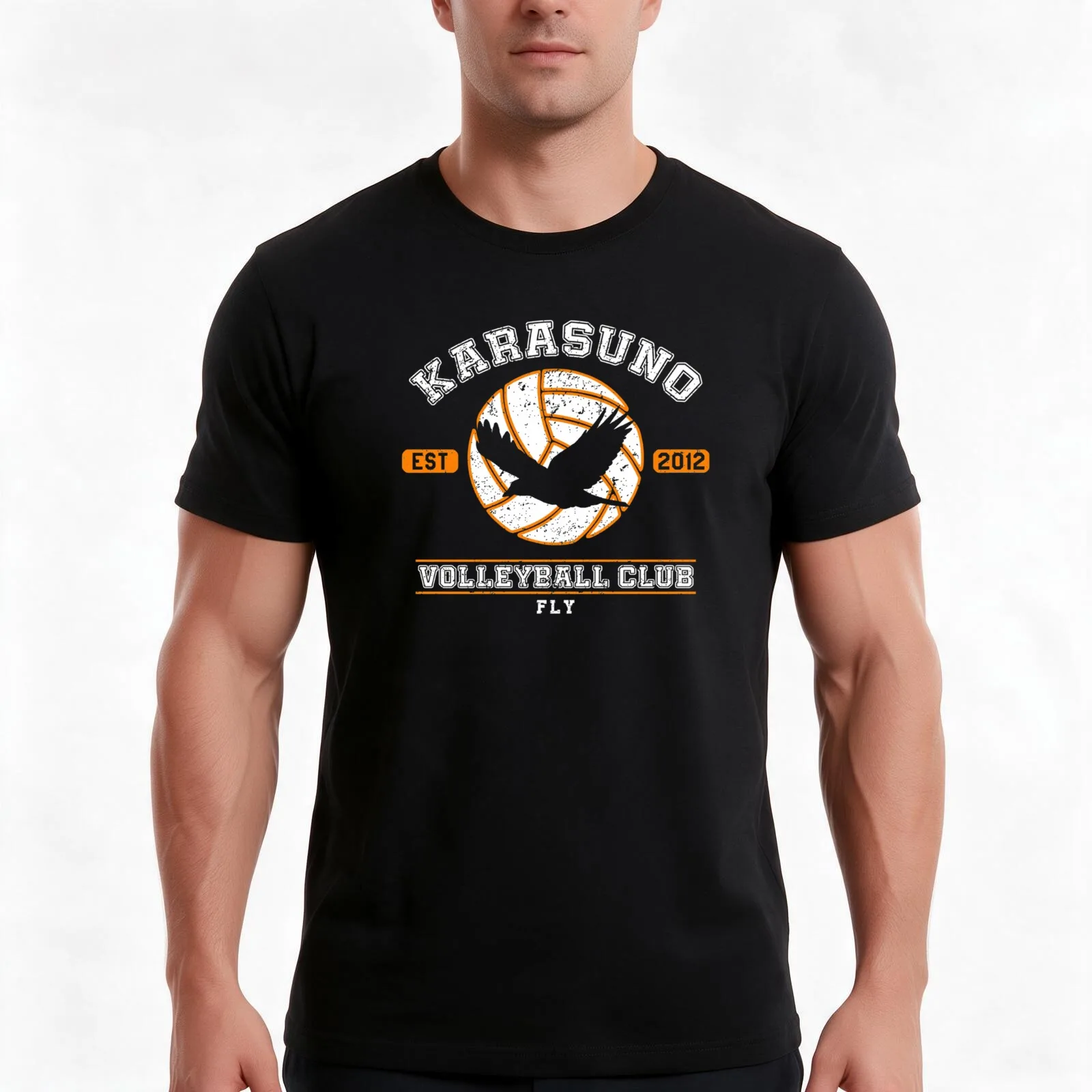 Karasuno High Volleyball Team T-Shirt Summer Casual Cotton Tee Oversized Streetwear Tops Vintage Graphic Print 100% Cotton