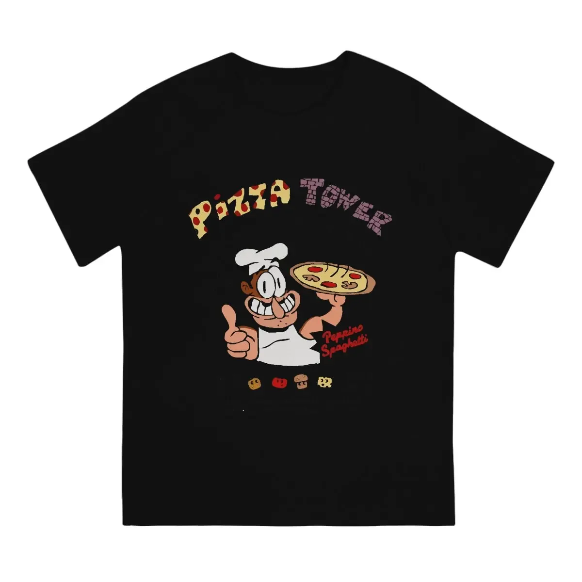 Pizza Tower Games Pizza Tower Peppino Classic T Shirt Harajuku Fashion Men's Tshirt Polyester  Men Clothing