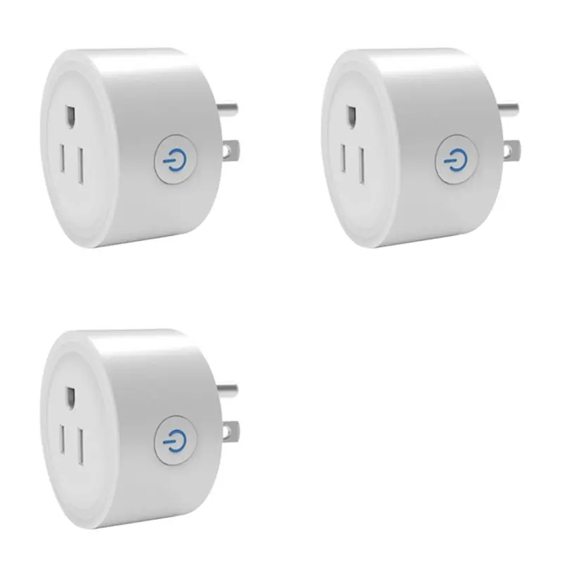 ABWZ-3X TUYA 10A Smart Plug WIFI Socket With Power Monitor Timing Function Voice Control Works US Plug