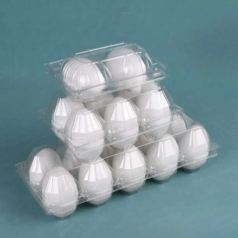 Disposable PTE Plastic Goose Egg Tray Supermarket Storage Gift Box Clear Wild Stress Resistance Anti Fall Measures Package Boxes