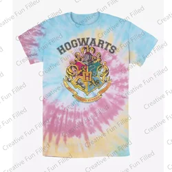 2024 Summer College Mascot Ringer Hogwarts Houses Magic Toddler Tie-Dye T-Shirt Oversized 110-6XL Tops