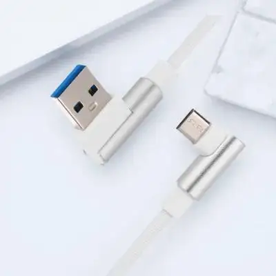 

Кабель Micro USB с высокой синхронизацией зарядки. Прочный нейлоновый шнур. Длинный провод для 90-градусного L-образного разъема. Не спутывается.