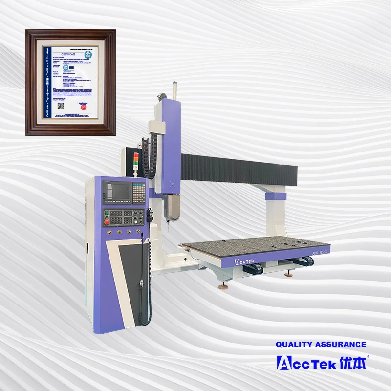 Router CNC de 5 Ejes y 360 Grados con ATC para Madera, Máquina de Grabado, Tallado, Fresado y Corte CNC 3D para Madera, Espuma EPS y Moldes