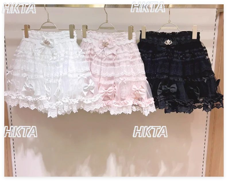 

Liz Skirt Women Girls Lolita Skirts Japanese Style Mass-Produced New Sweet Cute Lace Dreamy Cake Puffy Short Skirt Autumn New